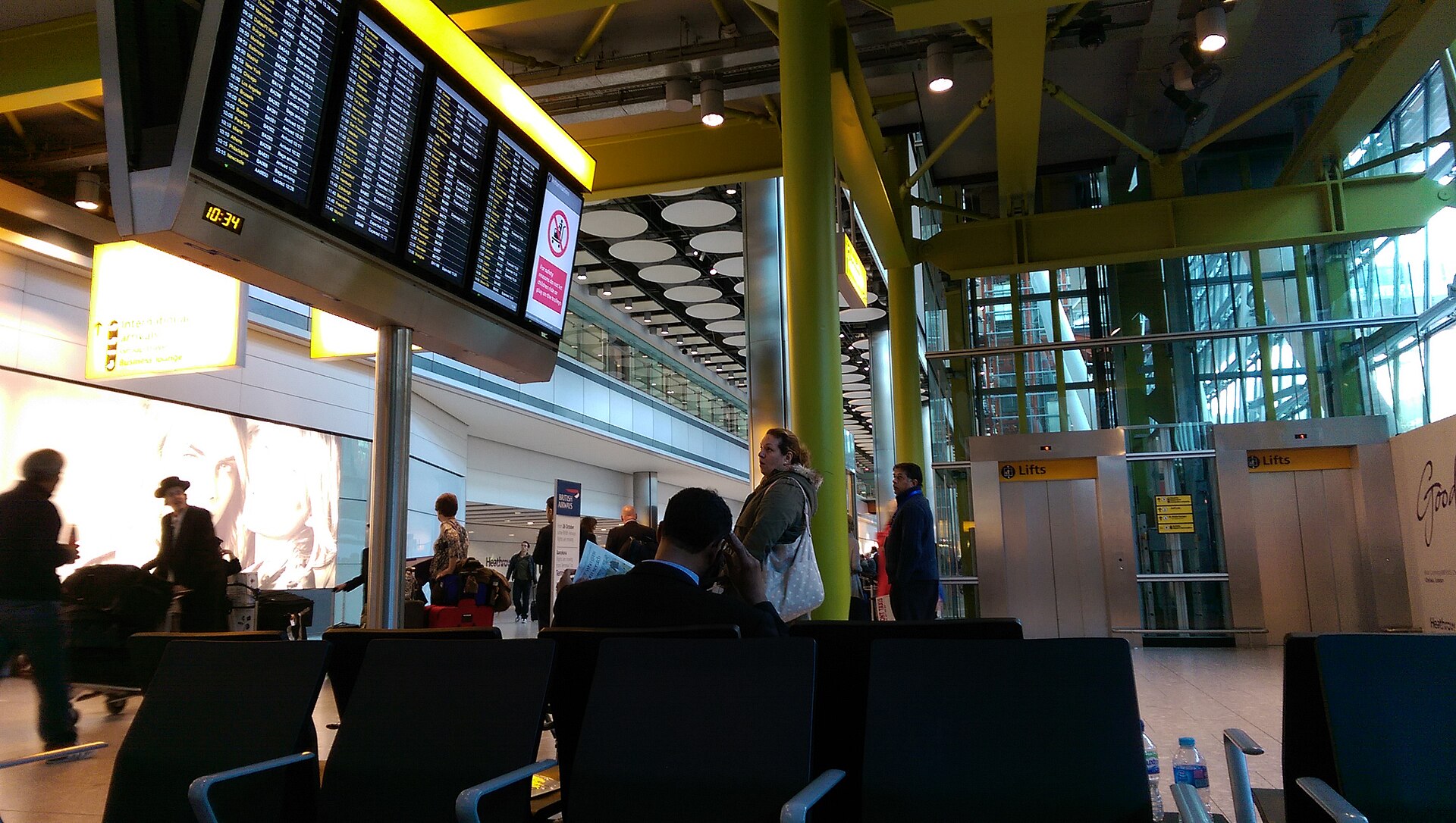 The arrivals concourse at Heathrow Terminal 5